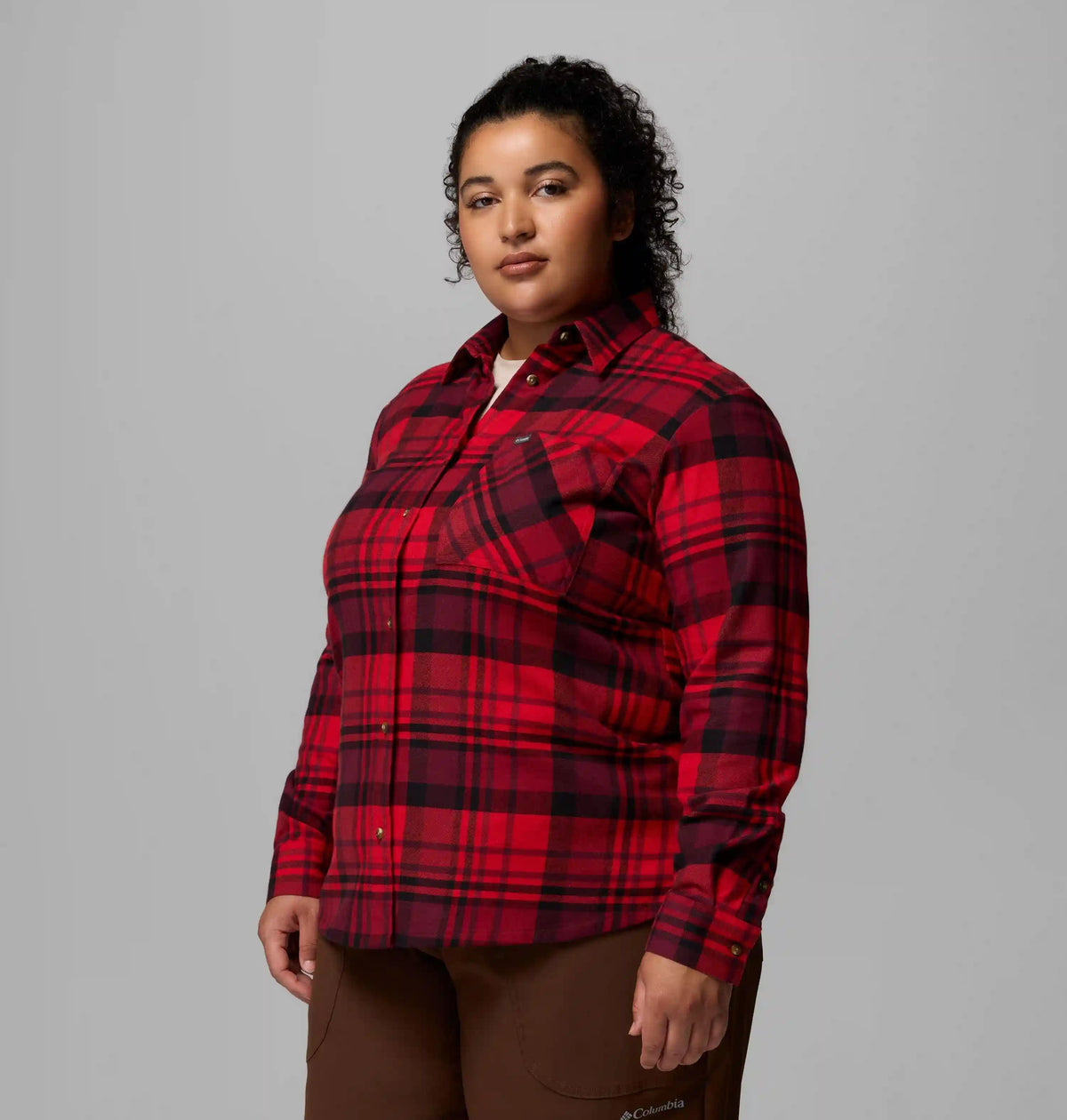 Women's Calico Basin Flannel Long Sleeve Shirt - Plus Size