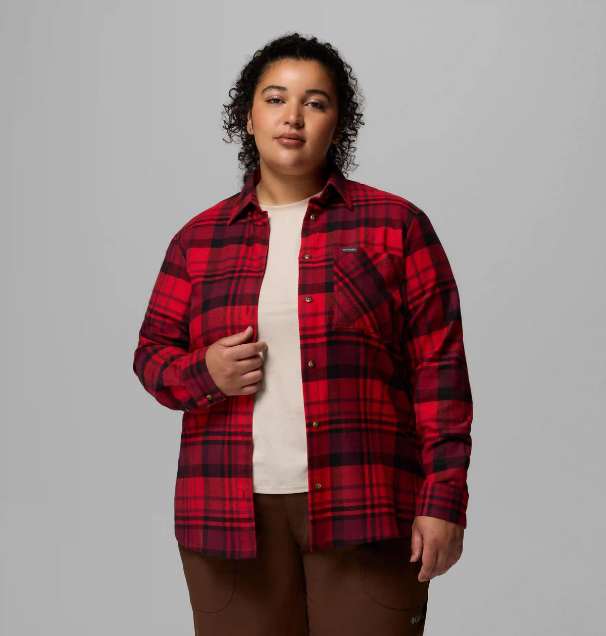 Women's Calico Basin Flannel Long Sleeve Shirt - Plus Size