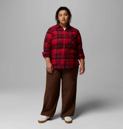 Women's Calico Basin Flannel Long Sleeve Shirt - Plus Size
