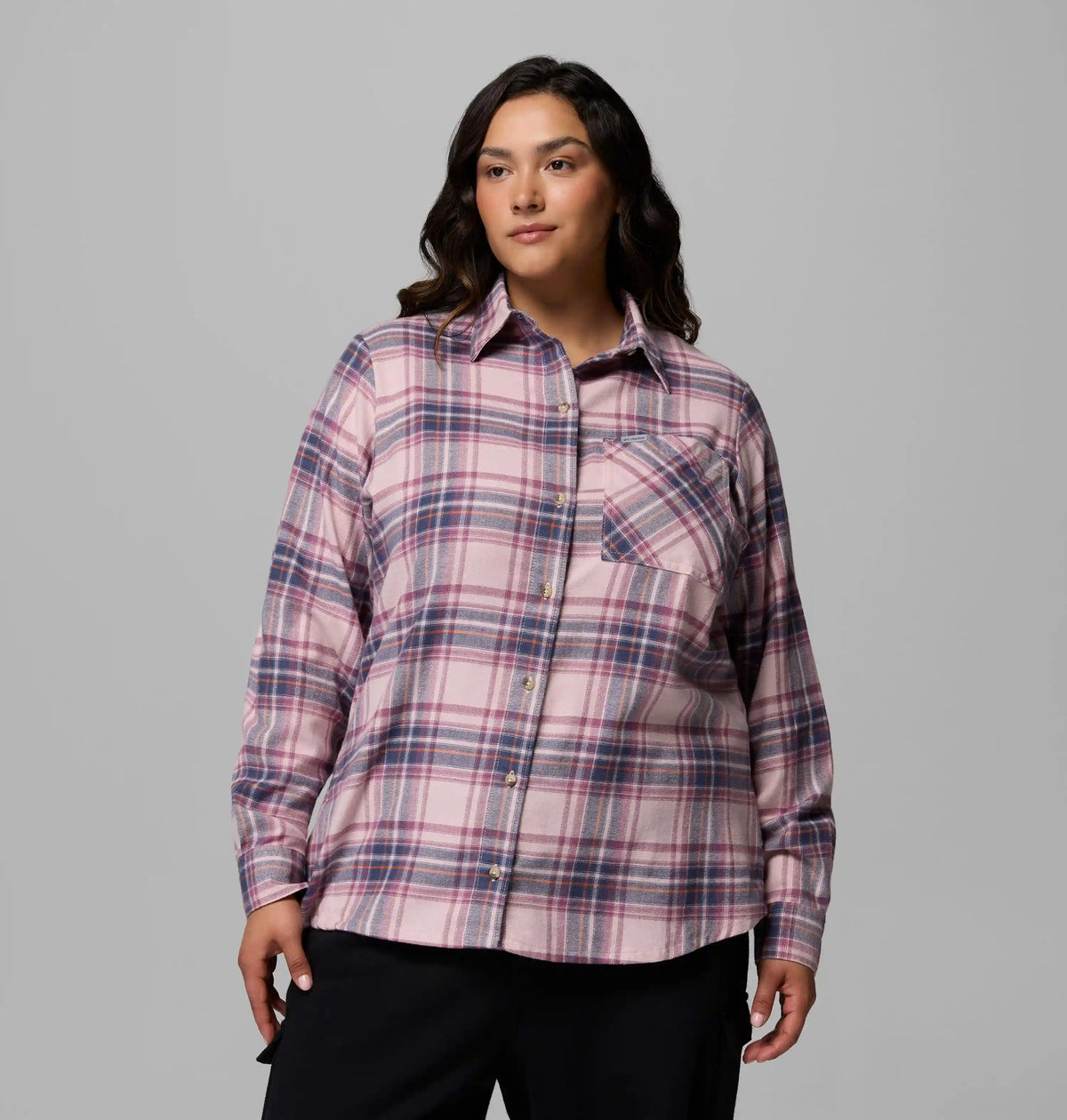 Women's Calico Basin Flannel Long Sleeve Shirt - Plus Size