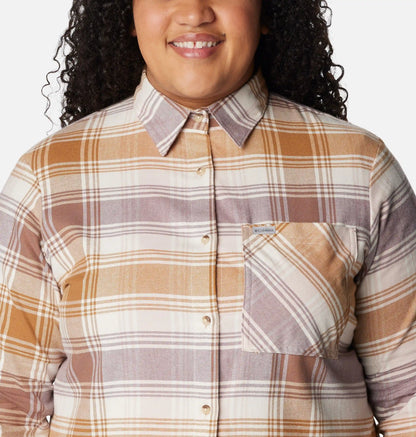 Women's Calico Basin Flannel Long Sleeve Shirt - Plus Size