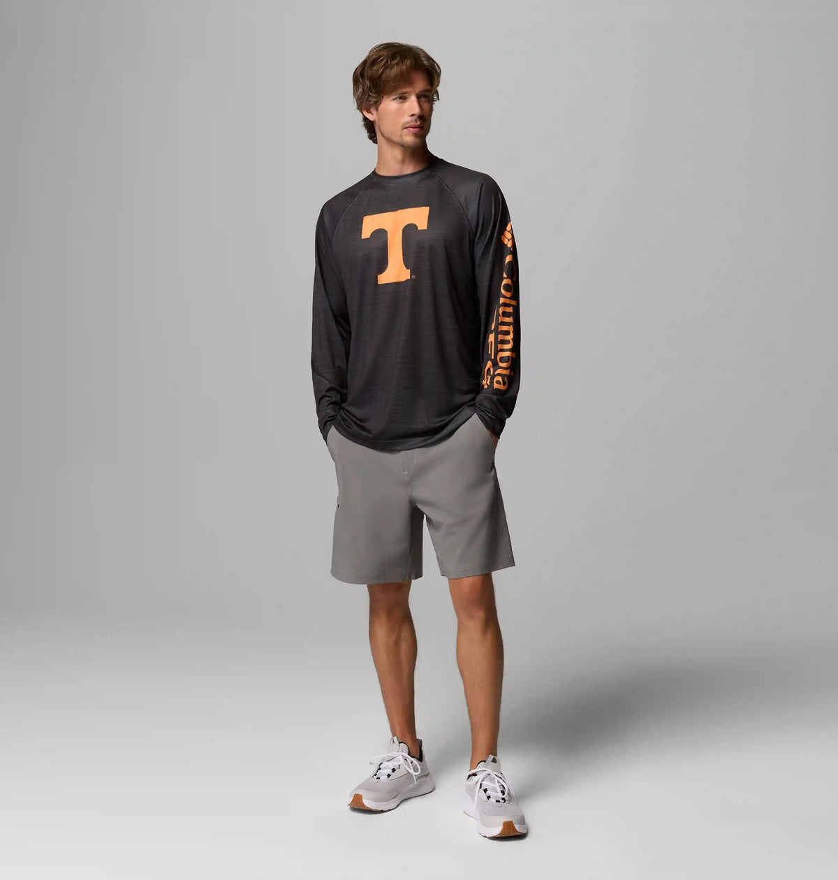 Men's Collegiate PFG Terminal Tackle Heather Long Sleeve Shirt - Tennessee