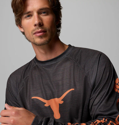 Men's Collegiate PFG Terminal Tackle Heather Long Sleeve Shirt - Texas