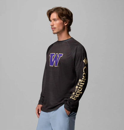 Men's Collegiate PFG Terminal Tackle Heather Long Sleeve Shirt - Washington