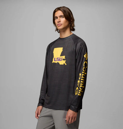Men's Collegiate PFG Terminal Tackle Heather Long Sleeve Shirt - LSU