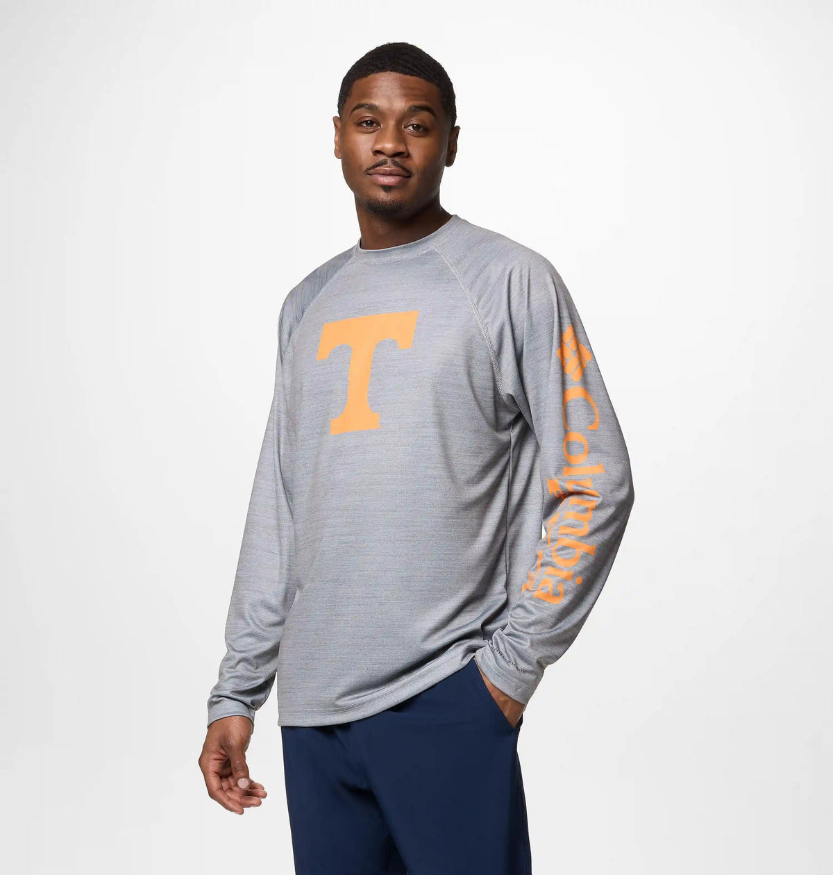 Men's Collegiate PFG Terminal Tackle Heather Long Sleeve Shirt - Tennessee