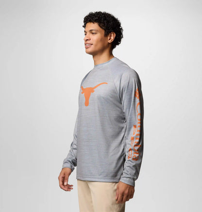 Men's Collegiate PFG Terminal Tackle Heather Long Sleeve Shirt - Texas