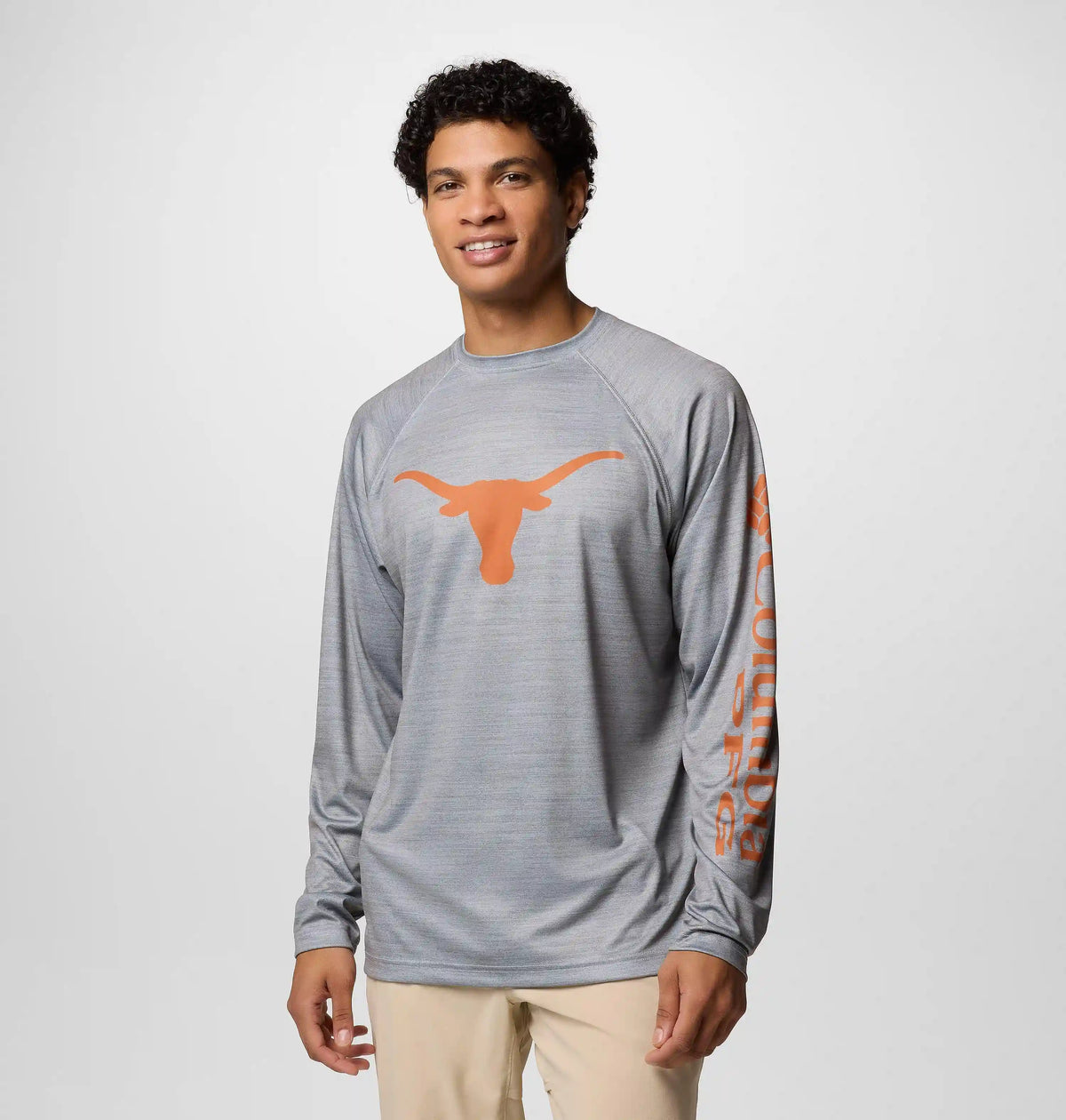 Men's Collegiate PFG Terminal Tackle Heather Long Sleeve Shirt - Texas