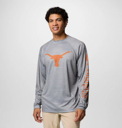 Men's Collegiate PFG Terminal Tackle Heather Long Sleeve Shirt - Texas