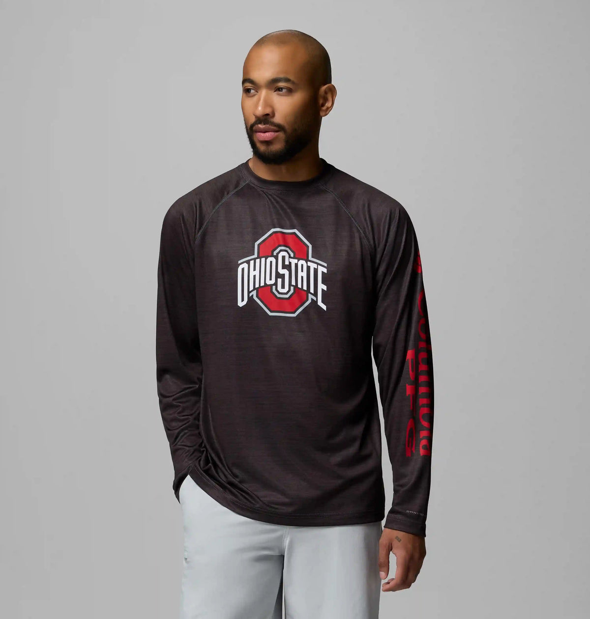 Men's Collegiate PFG Terminal Tackle Heather Long Sleeve Shirt - Ohio State