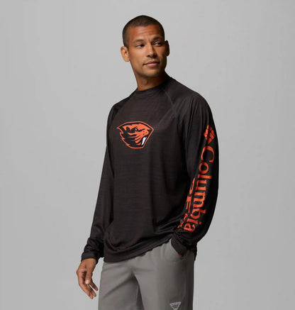 Men's Collegiate PFG Terminal Tackle Heather Long Sleeve Shirt - Oregon State