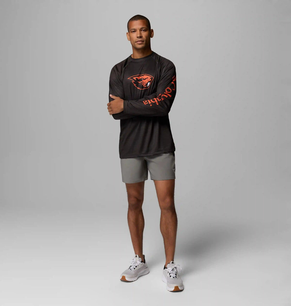 Men's Collegiate PFG Terminal Tackle Heather Long Sleeve Shirt - Oregon State