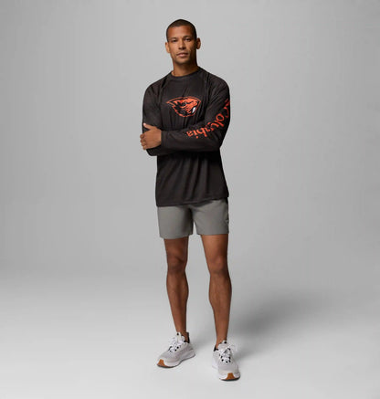 Men's Collegiate PFG Terminal Tackle Heather Long Sleeve Shirt - Oregon State