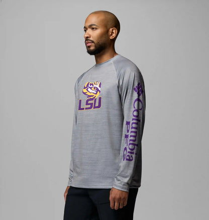 Men's Collegiate PFG Terminal Tackle Heather Long Sleeve Shirt - LSU