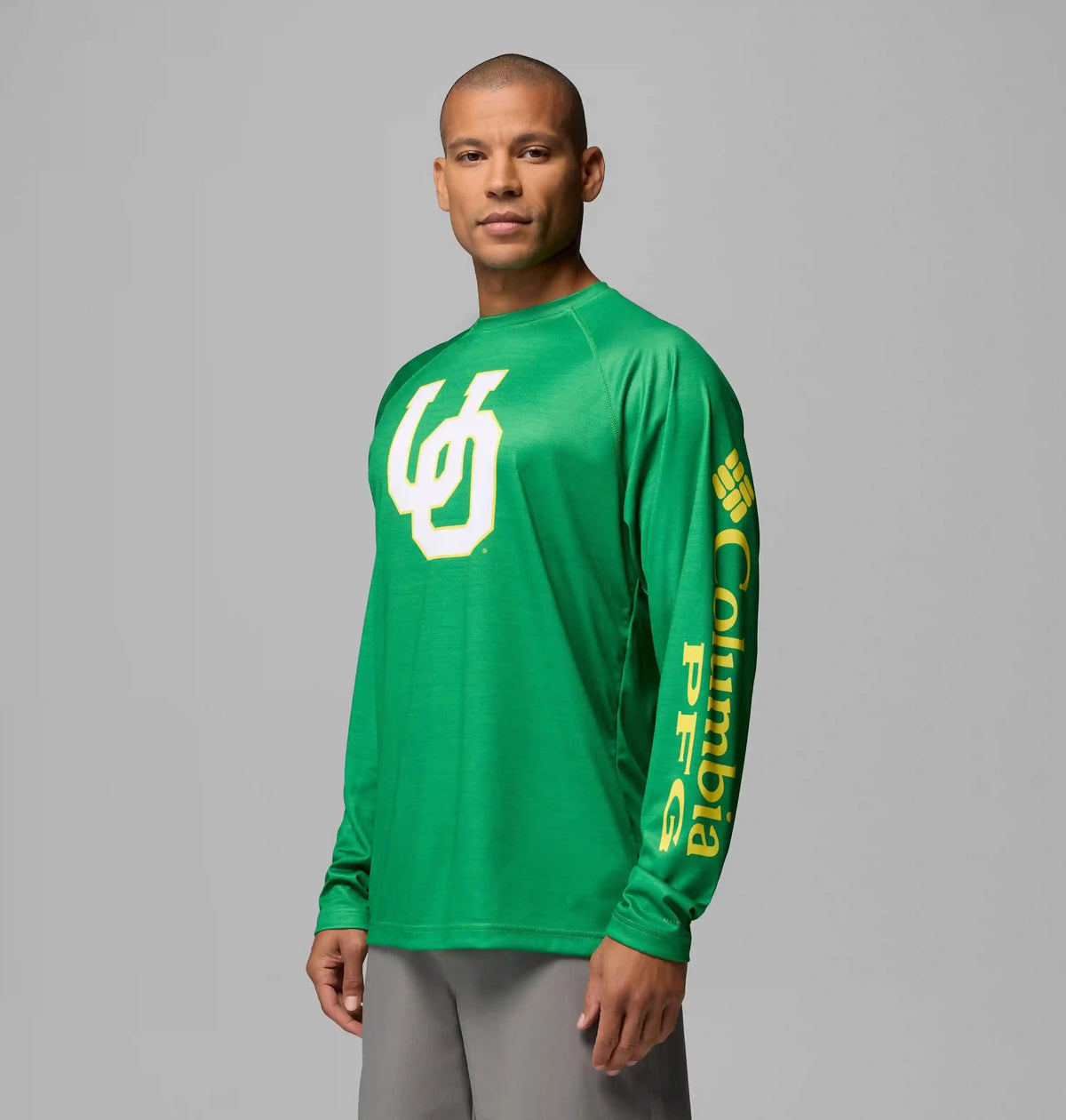 Men's Collegiate PFG Terminal Tackle Heather Long Sleeve Shirt - Oregon