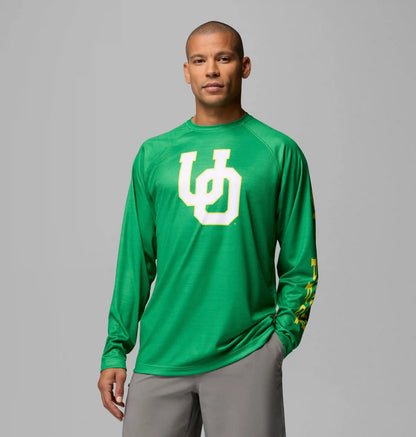 Men's Collegiate PFG Terminal Tackle Heather Long Sleeve Shirt - Oregon
