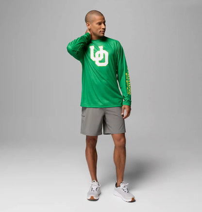 Men's Collegiate PFG Terminal Tackle Heather Long Sleeve Shirt - Oregon