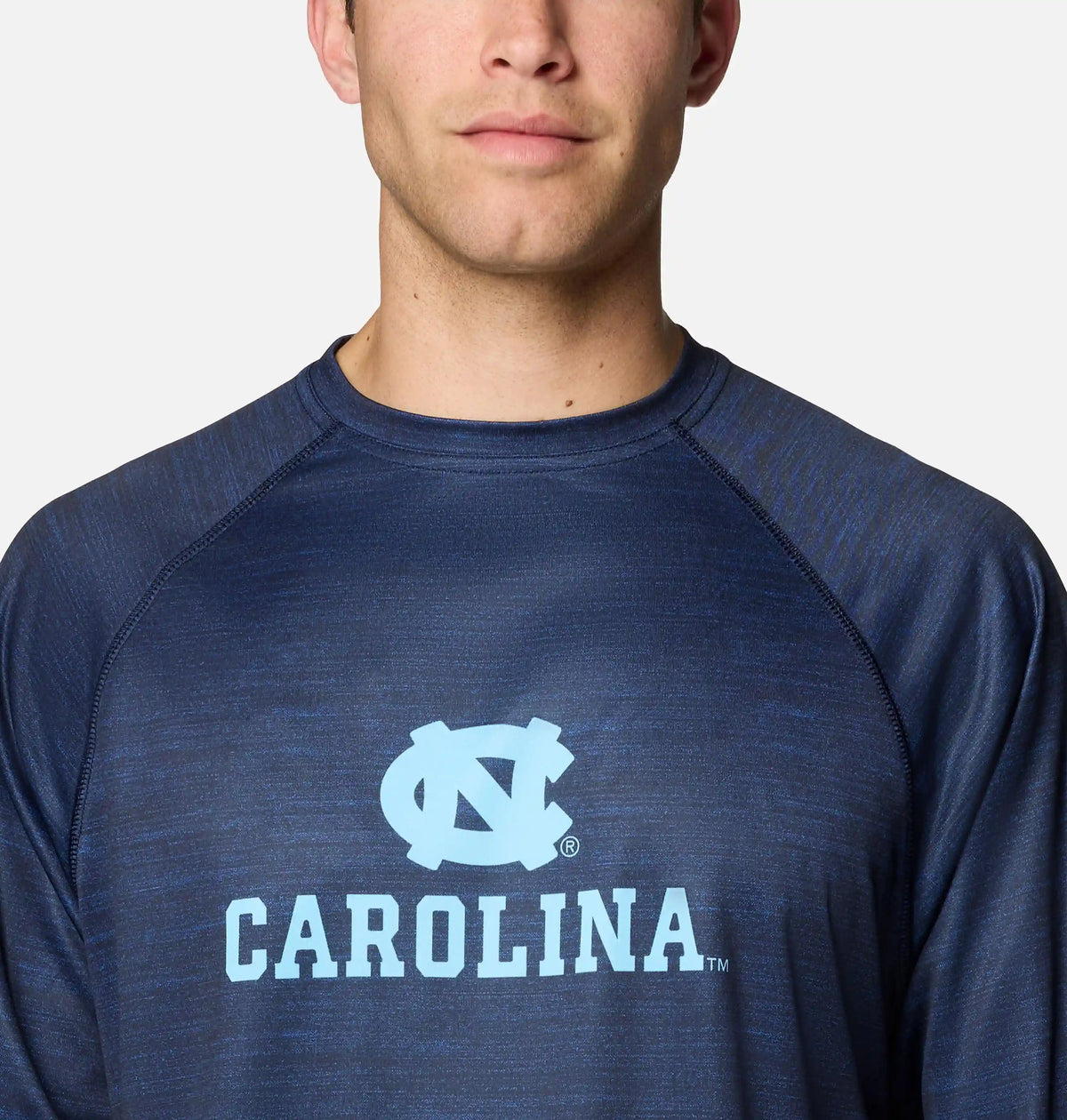 Men's Collegiate PFG Terminal Tackle Heather Long Sleeve Shirt - North Carolina