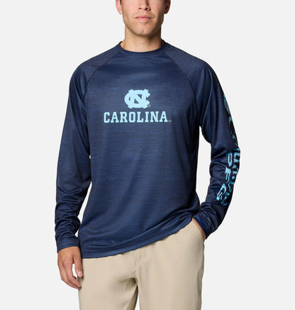 Men's Collegiate PFG Terminal Tackle Heather Long Sleeve Shirt - North Carolina