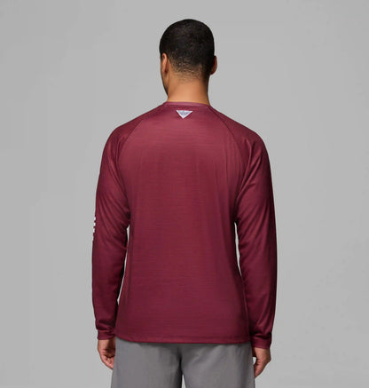 Men's Collegiate PFG Terminal Tackle Heather Long Sleeve Shirt - Texas A&M