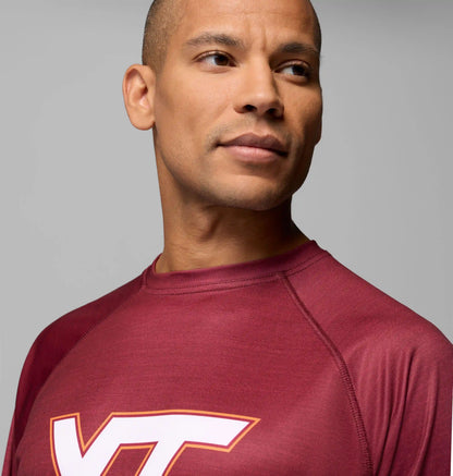 Men's Collegiate PFG Terminal Tackle Heather Long Sleeve Shirt - Virginia Tech