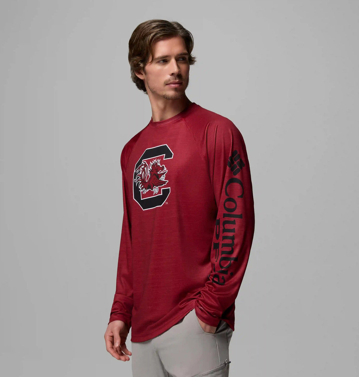 Men's Collegiate PFG Terminal Tackle Heather Long Sleeve Shirt - South Carolina