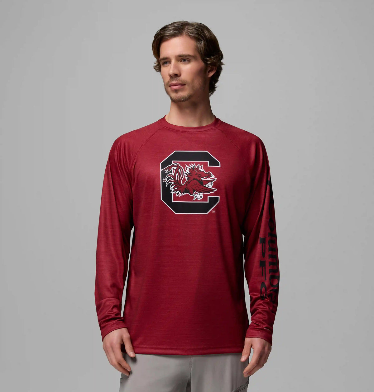 Men's Collegiate PFG Terminal Tackle Heather Long Sleeve Shirt - South Carolina