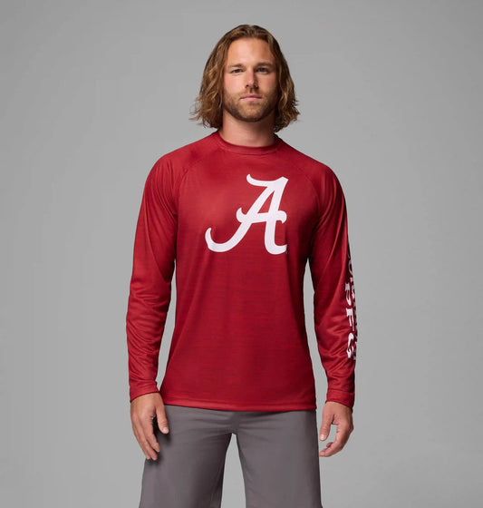 Men's Collegiate PFG Terminal Tackle Heather Long Sleeve Shirt - Alabama
