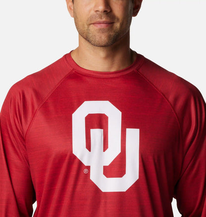 Men's Collegiate PFG Terminal Tackle Heather Long Sleeve Shirt - Oklahoma