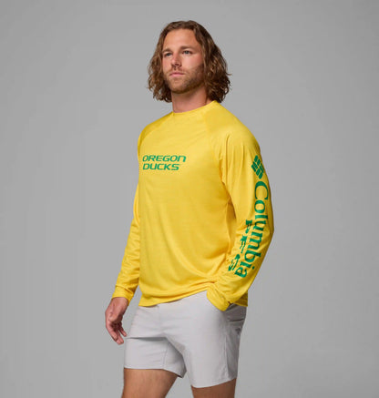 Men's Collegiate PFG Terminal Tackle Heather Long Sleeve Shirt - Oregon