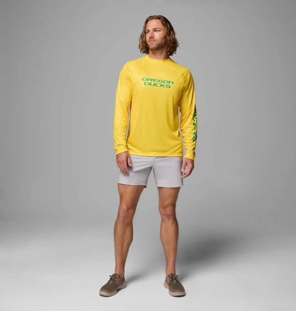Men's Collegiate PFG Terminal Tackle Heather Long Sleeve Shirt - Oregon