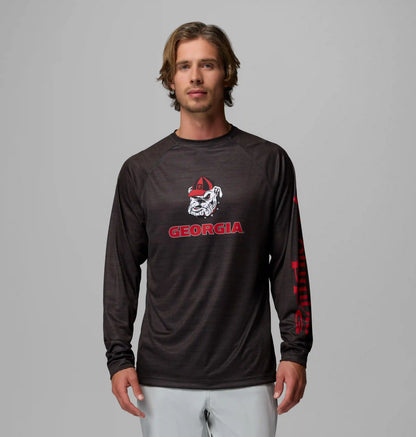 Men's Collegiate PFG Terminal Tackle Heather Long Sleeve Shirt - Georgia