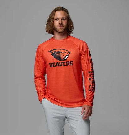 Men's Collegiate PFG Terminal Tackle Heather Long Sleeve Shirt - Oregon State