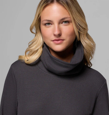 Women's Holly Hideaway Waffle Cowl Neck Pullover