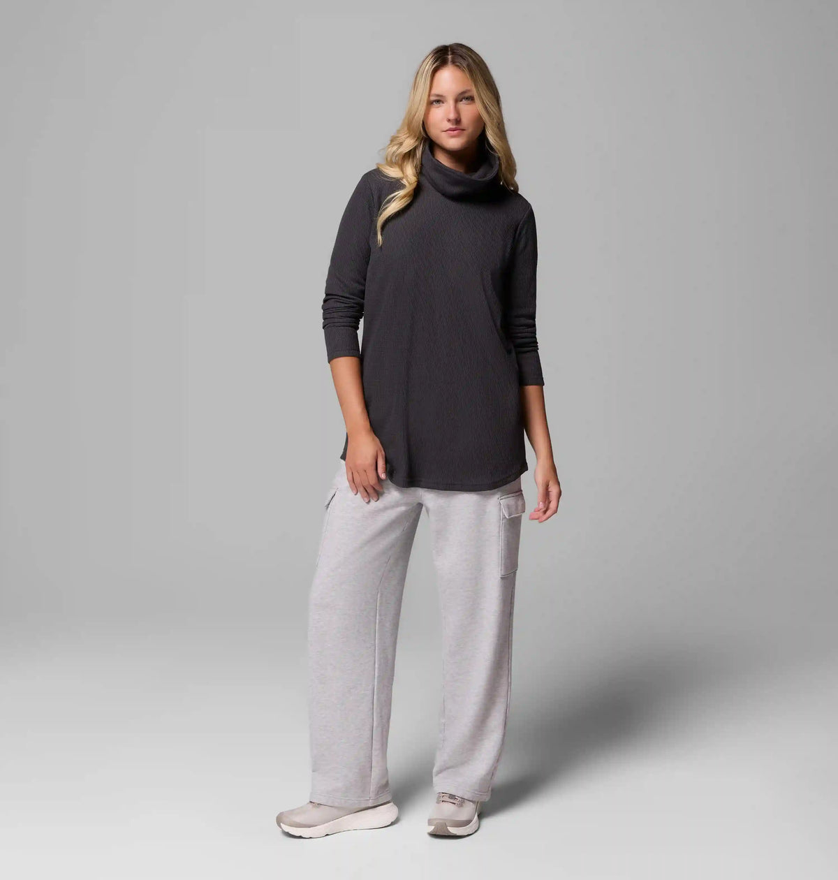 Women's Holly Hideaway Waffle Cowl Neck Pullover