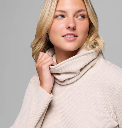 Women's Holly Hideaway Waffle Cowl Neck Pullover