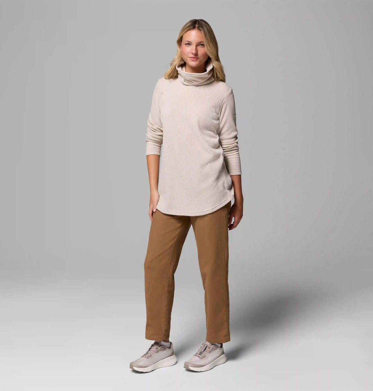 Women's Holly Hideaway Waffle Cowl Neck Pullover