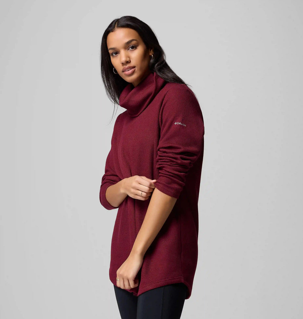 Women's Holly Hideaway Waffle Cowl Neck Pullover