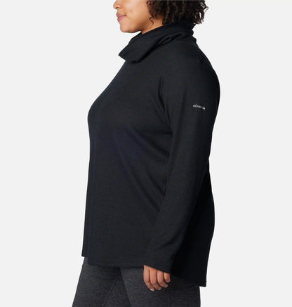 Women's Holly Hideaway Waffle Cowl Neck Pullover - Plus Size