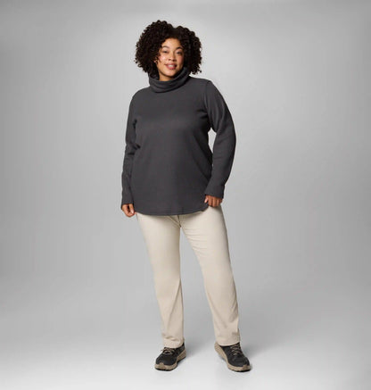 Women's Holly Hideaway Waffle Cowl Neck Pullover - Plus Size