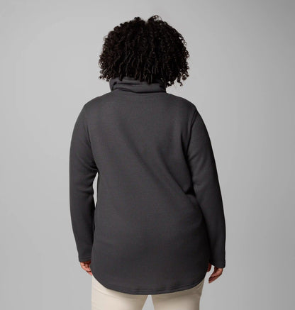 Women's Holly Hideaway Waffle Cowl Neck Pullover - Plus Size