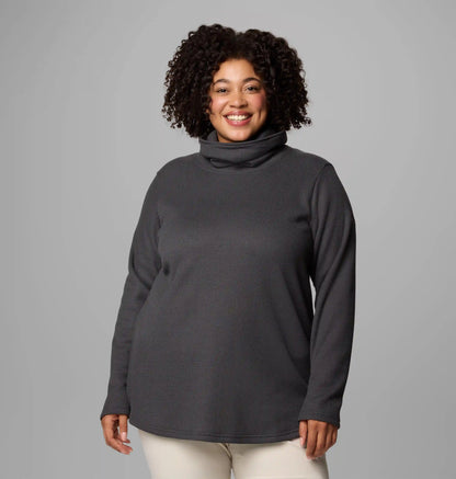 Women's Holly Hideaway Waffle Cowl Neck Pullover - Plus Size