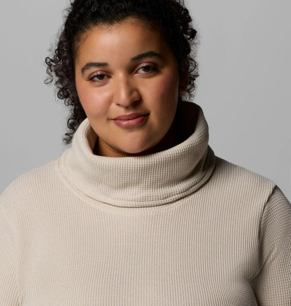 Women's Holly Hideaway Waffle Cowl Neck Pullover - Plus Size