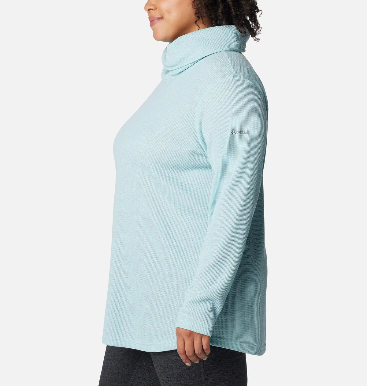 Women's Holly Hideaway Waffle Cowl Neck Pullover - Plus Size