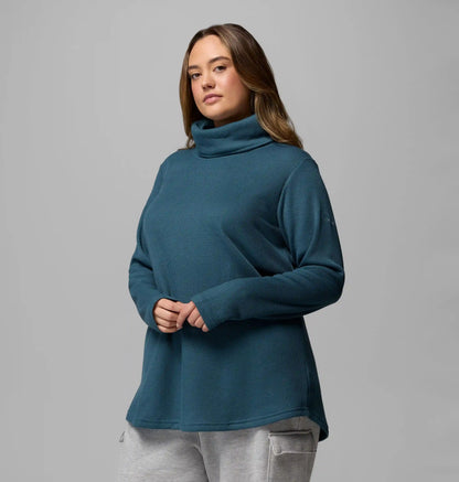 Women's Holly Hideaway Waffle Cowl Neck Pullover - Plus Size