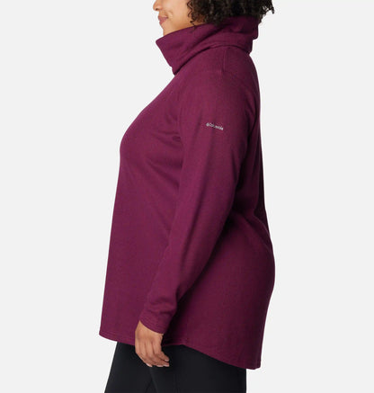 Women's Holly Hideaway Waffle Cowl Neck Pullover - Plus Size