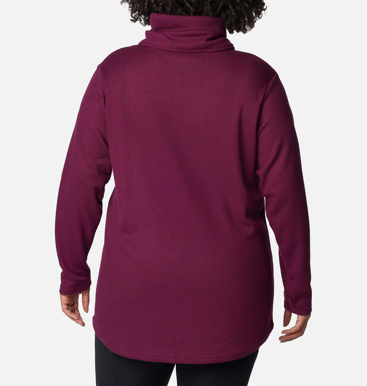 Women's Holly Hideaway Waffle Cowl Neck Pullover - Plus Size
