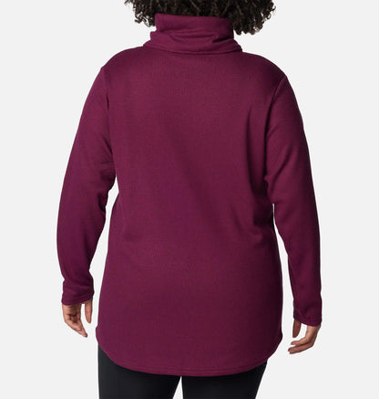 Women's Holly Hideaway Waffle Cowl Neck Pullover - Plus Size