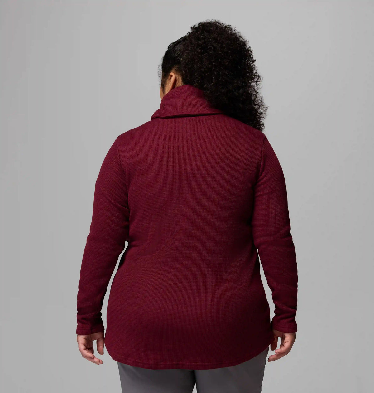 Women's Holly Hideaway Waffle Cowl Neck Pullover - Plus Size