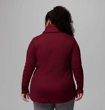 Women's Holly Hideaway Waffle Cowl Neck Pullover - Plus Size